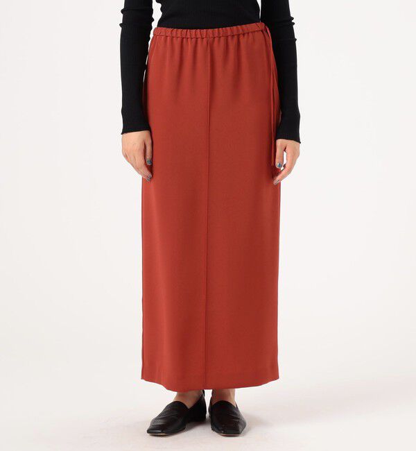 Edition「バックサテンジョーゼット タイトスカート」|スカート|