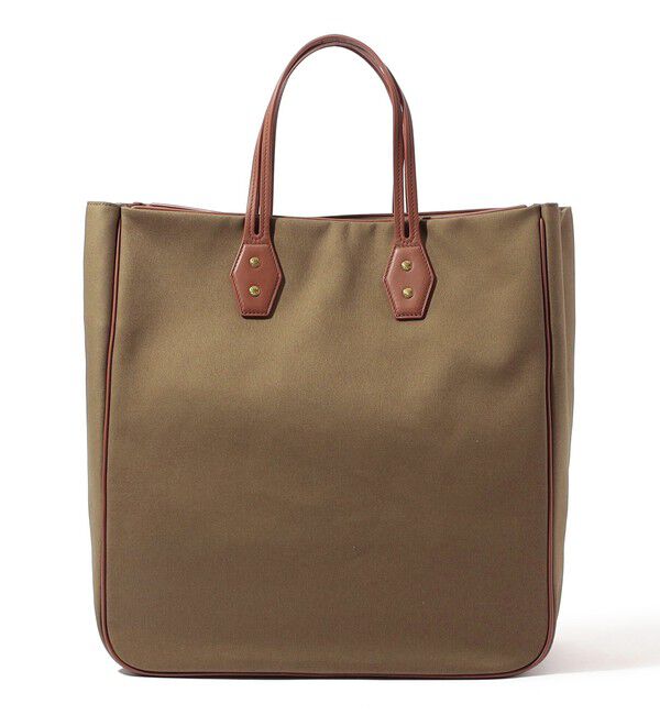 TOMORROWLAND GOODS「SegeN コットン&times;レザーコンビ トートバッグ」|トートバッグ|55 カーキ