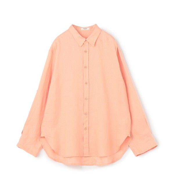 MACPHEE「リネンシャーティング レギュラーカラーシャツ」|シャツ・ブラウス|25 ピンク