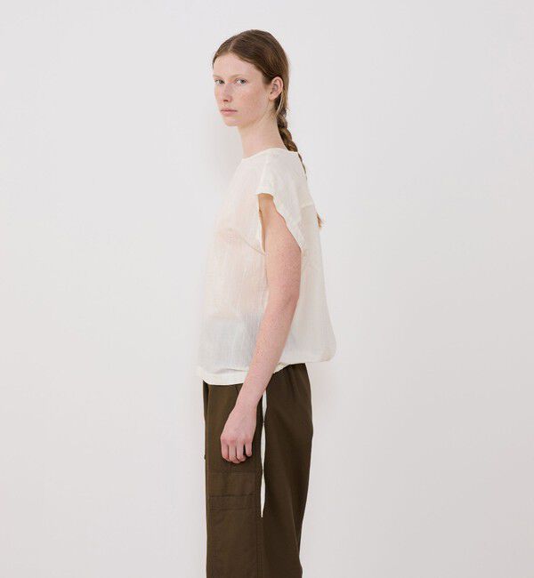 GALERIE VIE「コットンシルクオーガンジー バックギャザープルオーバー」|シャツ・ブラウス|