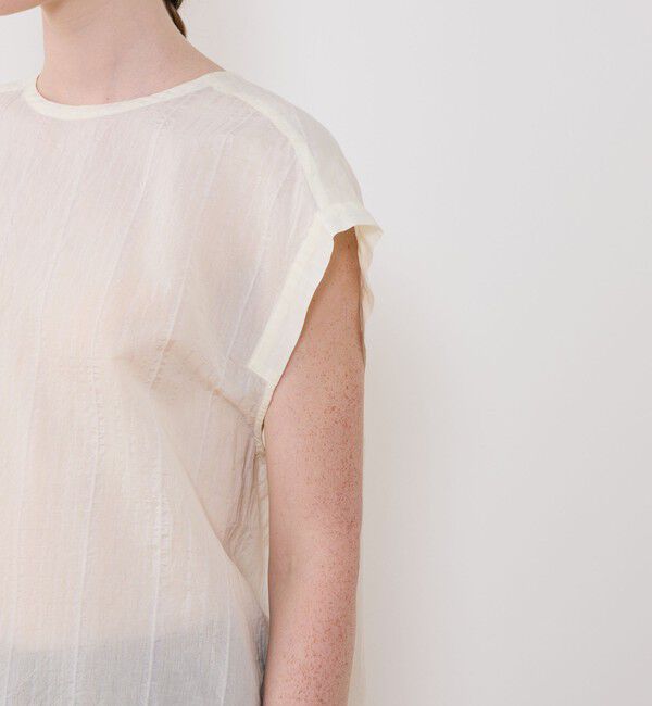 GALERIE VIE「コットンシルクオーガンジー バックギャザープルオーバー」|シャツ・ブラウス|