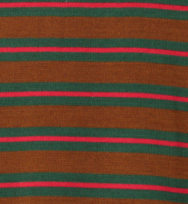 CABaN「コットンストライプ ハーフスリーブプルオーバー」|ニット・セーター|