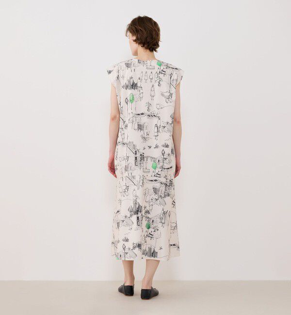 GALERIE VIE「グリーンスケーププリント フレンチスリーブワンピース」|ワンピース|