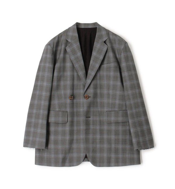 Edition「Super140's ウールトロピカル チェックオーバーサイズドジャケット」|テーラードジャケット|18 グレー系