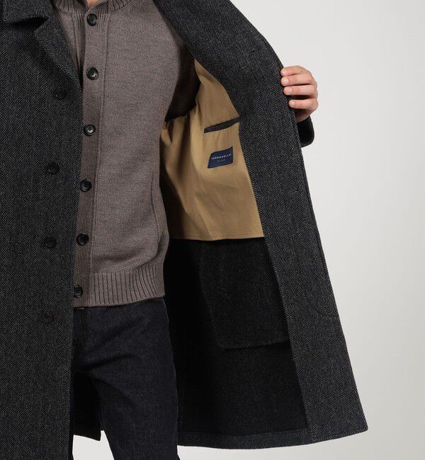 TOMORROWLAND MENS「ブリティッシュウールツイード バルカラーコート ZANIERI」|ステンカラーコート|