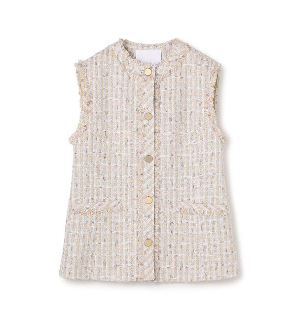 Ballsey「Mille-feuille クルーネックジレ」|ベスト・ジレ|42 ベージュ系