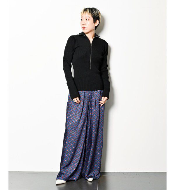  「LIVINGTONE DOLK ZIPPER FLY HIGH NECK KNIT LT-KNIT2-07：ニット」|ニット・セーター|