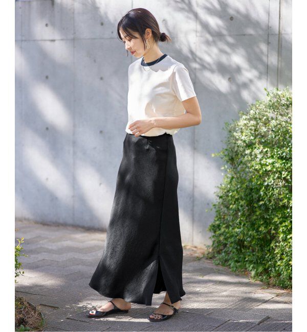 IENA「《追加11》ダブルサテンスカート」|スカート|