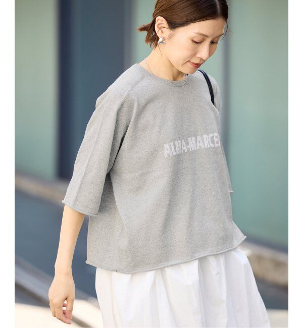 IENA「LEVITAロゴ ハーフスリーブプルオーバー」|ニット・セーター|