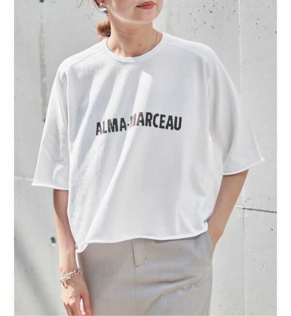 IENA「LEVITAロゴ ハーフスリーブプルオーバー」|ニット・セーター|