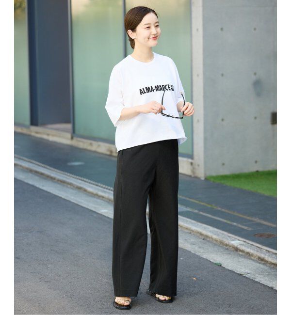 IENA「LEVITAロゴ ハーフスリーブプルオーバー」|ニット・セーター|