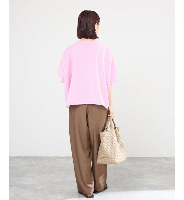 IENA「《追加3予約》LEVITA コットンハーフスリーブプルオーバー」|ニット・セーター|