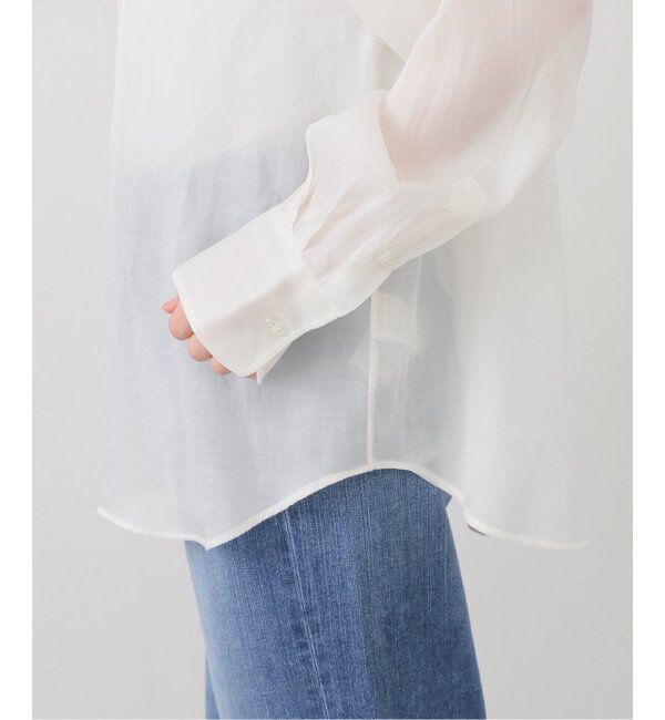 IENA「Maison IENAシルクコットンシアーシャツ」|シャツ・ブラウス|