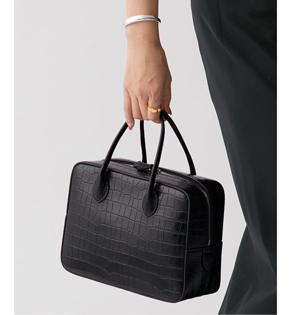 VERMEIL par iena「MAISON CANAU メゾン カナウ ボックスボストンM MCLH3DB1」|ボストンバッグ|ブラック