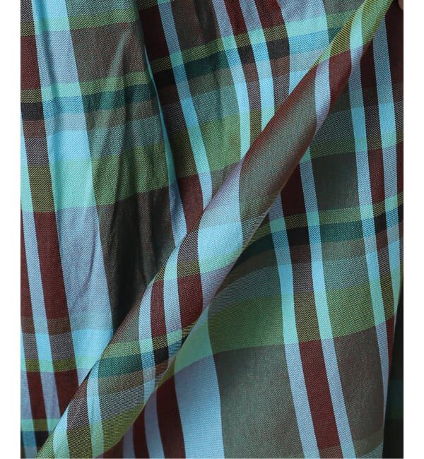 SLOBE IENA「sara mallika/サラ マリカ マドラスチェックドレス」|ワンピース|