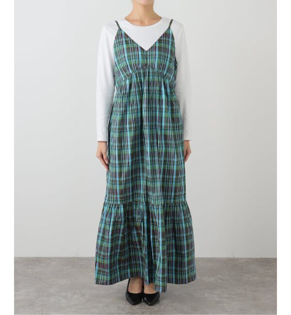 SLOBE IENA「sara mallika/サラ マリカ マドラスチェックドレス」|ワンピース|