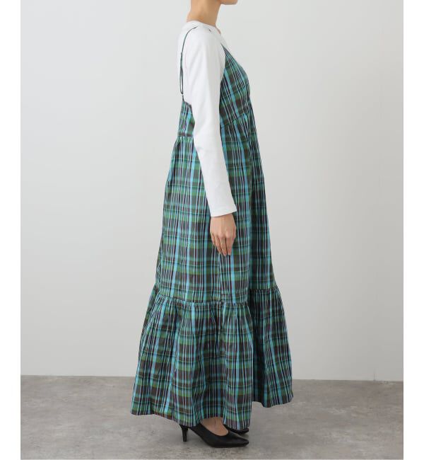 SLOBE IENA「sara mallika/サラ マリカ マドラスチェックドレス」|ワンピース|