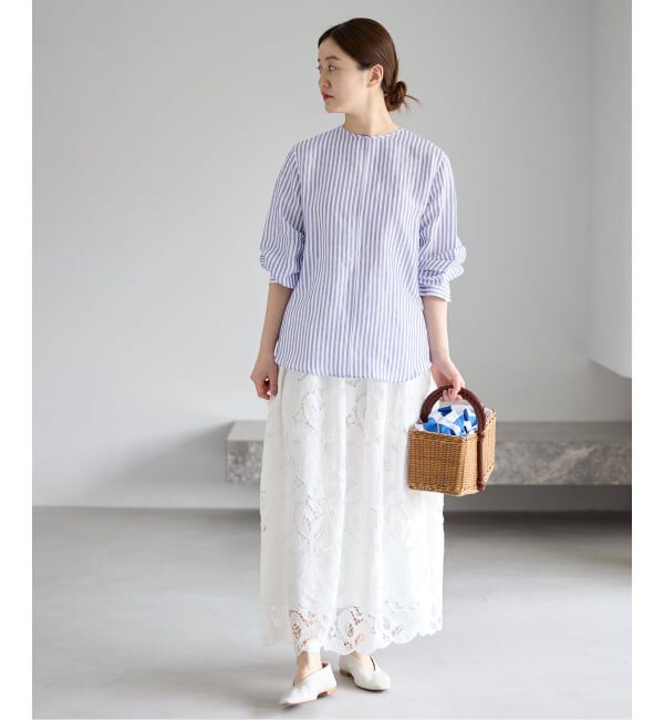 IENA「《新色/WEB限定/追加3》ラミーリヨセルノーカラーブラウス」|シャツ・ブラウス|