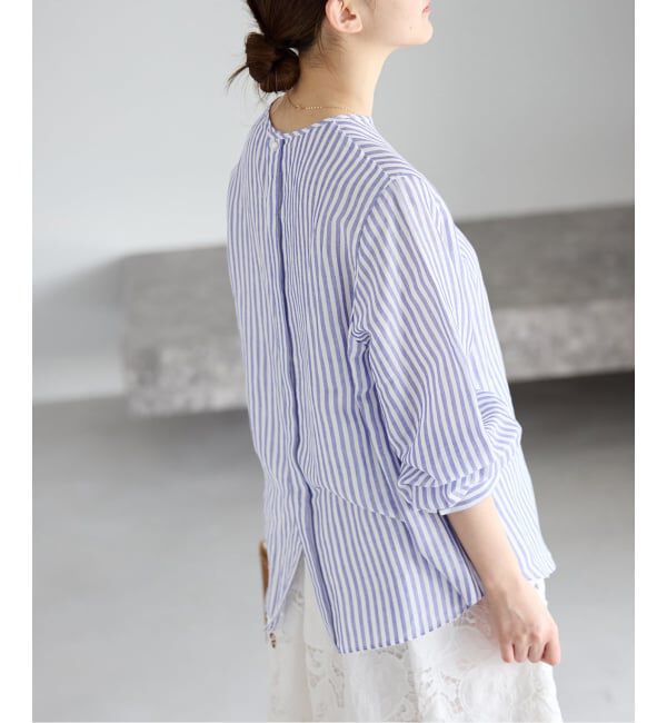 IENA「《新色/WEB限定/追加3》ラミーリヨセルノーカラーブラウス」|シャツ・ブラウス|