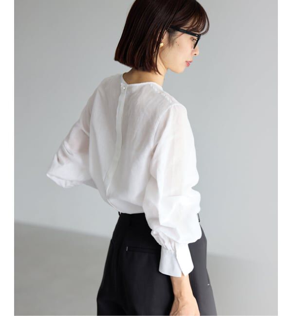 IENA「《新色/WEB限定/追加3》ラミーリヨセルノーカラーブラウス」|シャツ・ブラウス|