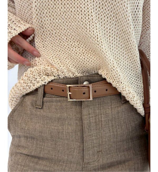 SLOBE IENA「《追加予約》SLOBE スクエアステッチベルト」|ベルト|