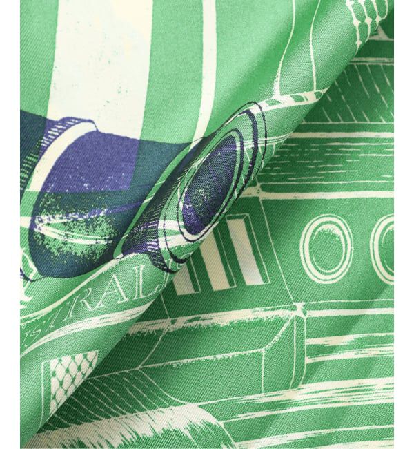 VERMEIL par iena「《予約》manipuri マニプリ 三角スカーフ W65 別注 ポンメール&times;キャリッジ」|バンダナ・スカーフ|