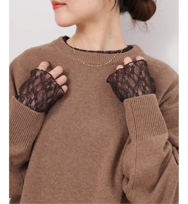 JOURNAL STANDARD relume「《WEB限定追加予約3》フラワーシアーレースロングスリーブ」|Tシャツ・カットソー|ブラウン