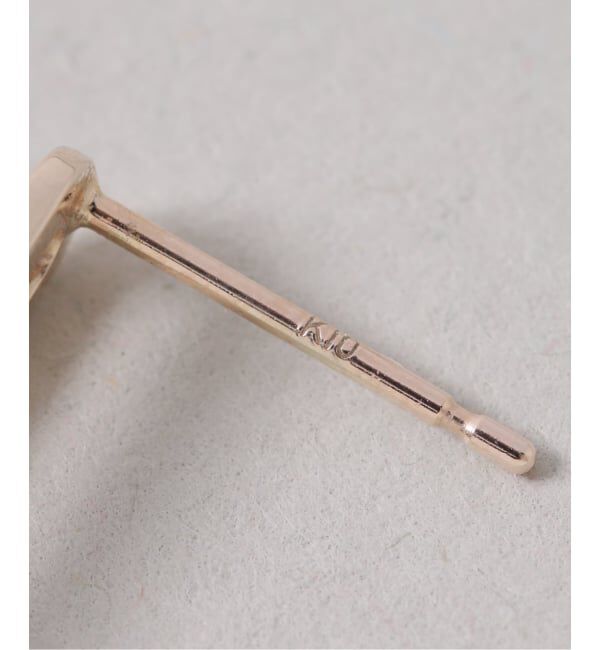 Lilas by Spick&Span「オーバルモチーフ*ダイヤピアス K10（両耳）」|ピアス|