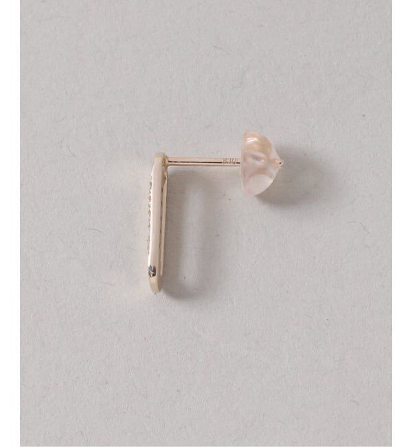 Lilas by Spick&Span「オーバルモチーフ*ダイヤピアス K10（両耳）」|ピアス|