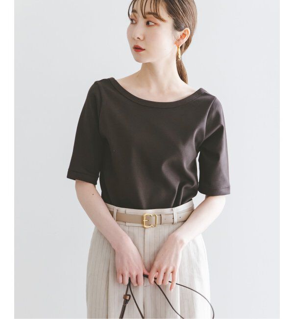 NOBLE「《追加》スビンコットンソフトスクエアーネックTシャツ 2」|Tシャツ・カットソー|