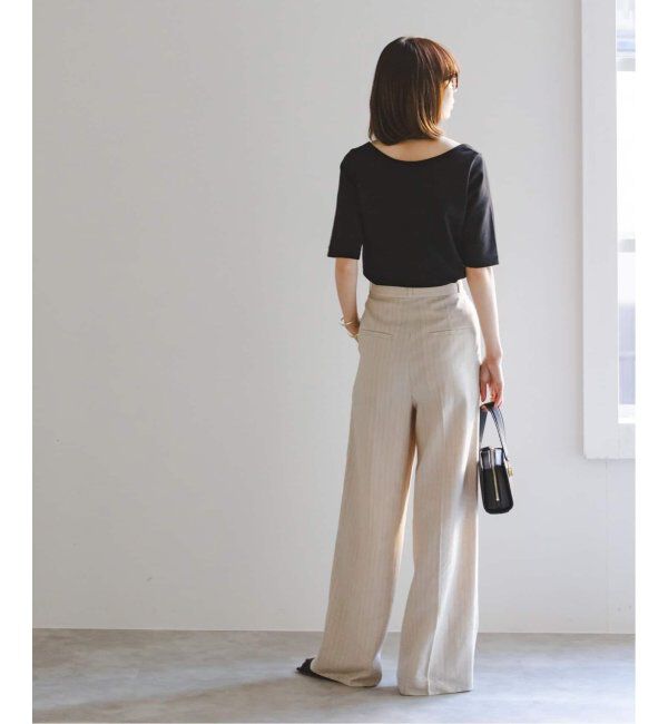 NOBLE「《追加》スビンコットンソフトスクエアーネックTシャツ 2」|Tシャツ・カットソー|