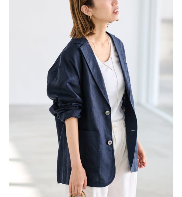 FRAMeWORK「ソフトリネンライトジャケット」|テーラードジャケット|