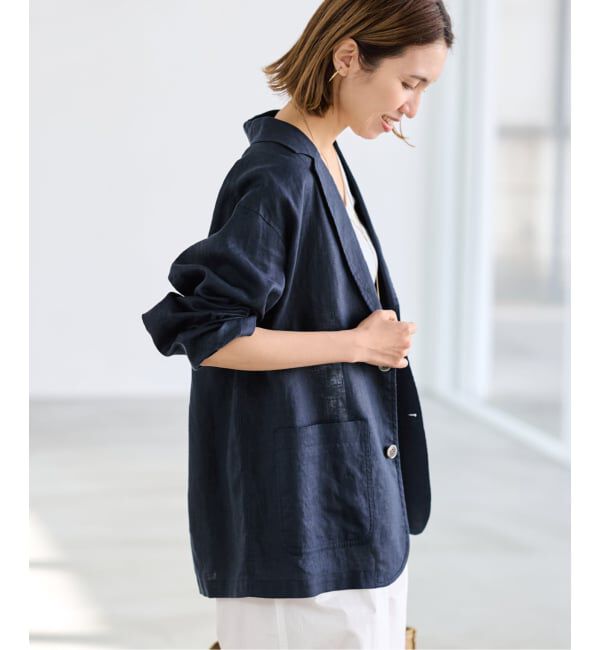 FRAMeWORK「ソフトリネンライトジャケット」|テーラードジャケット|