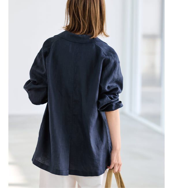 FRAMeWORK「ソフトリネンライトジャケット」|テーラードジャケット|