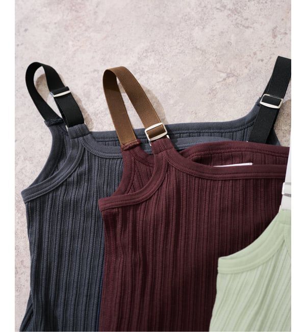FRAMeWORK「JANE SMITH/ジェーンスミス cotton eyelet rib up down cam」|タンクトップ|