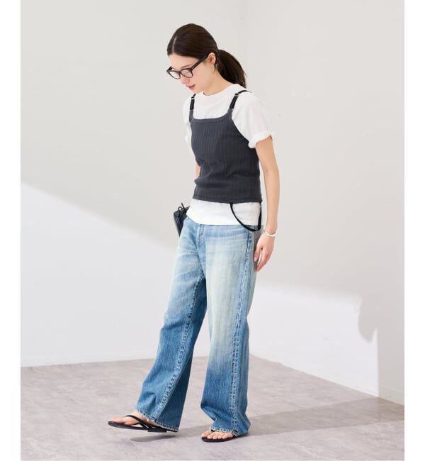 FRAMeWORK「JANE SMITH/ジェーンスミス cotton eyelet rib up down cam」|タンクトップ|