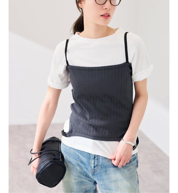 FRAMeWORK「JANE SMITH/ジェーンスミス cotton eyelet rib up down cam」|タンクトップ|