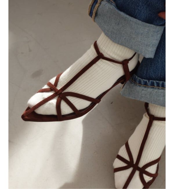  「《追加》3.5cmナローストラップサンダル」|サンダル|