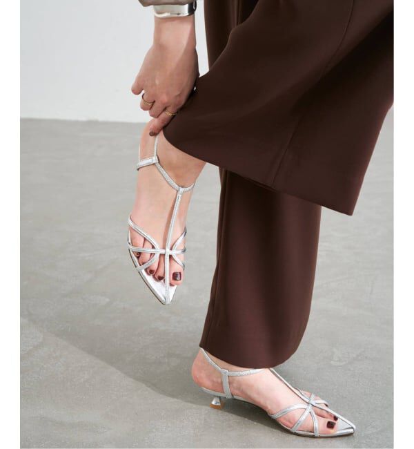  「《追加》3.5cmナローストラップサンダル」|サンダル|