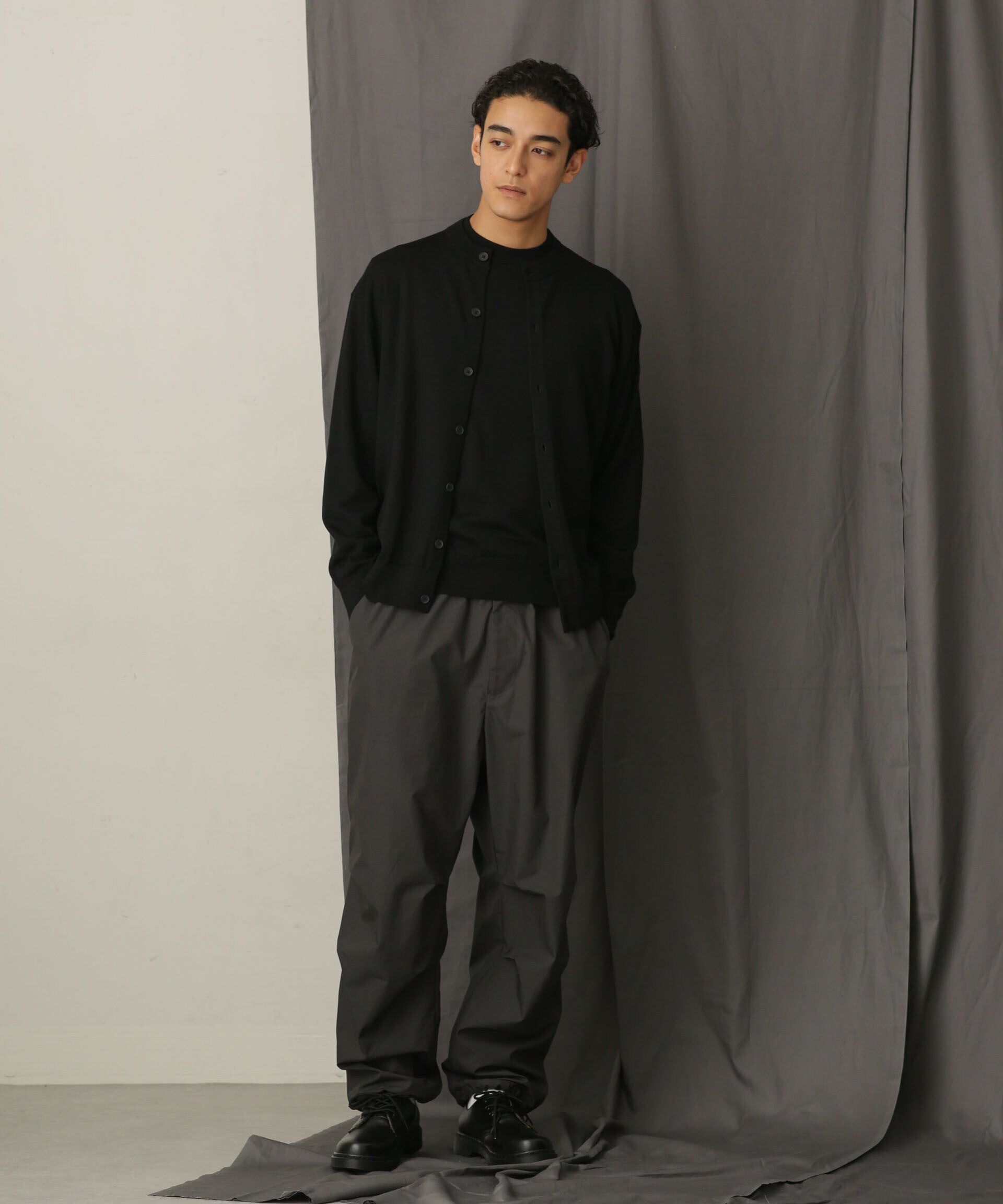 nano･universe「「毛玉レスニット」 ファインゲージクルーネックカーディガン」|ニット・セーター|