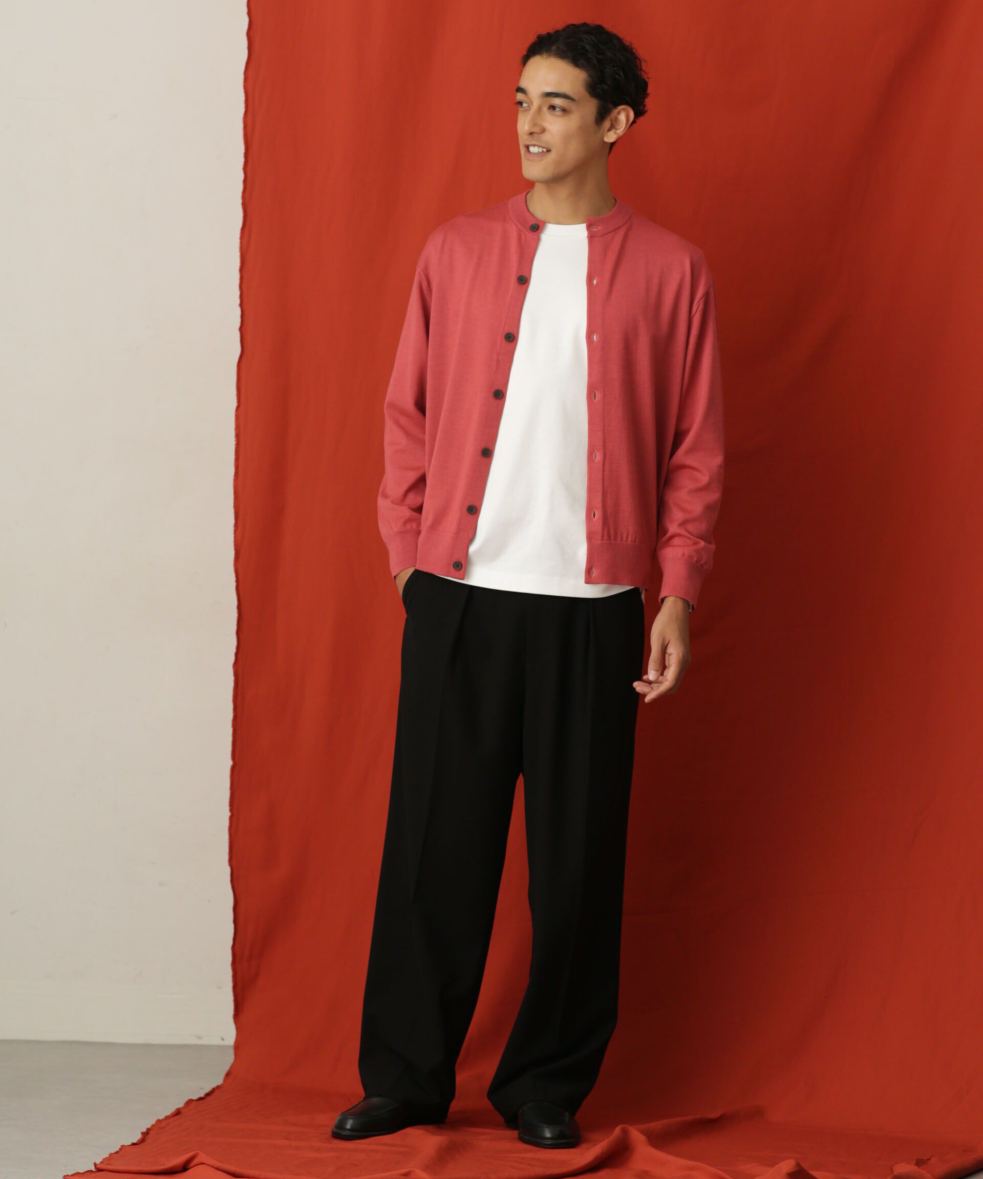 nano･universe「「毛玉レスニット」 ファインゲージクルーネックカーディガン」|ニット・セーター|