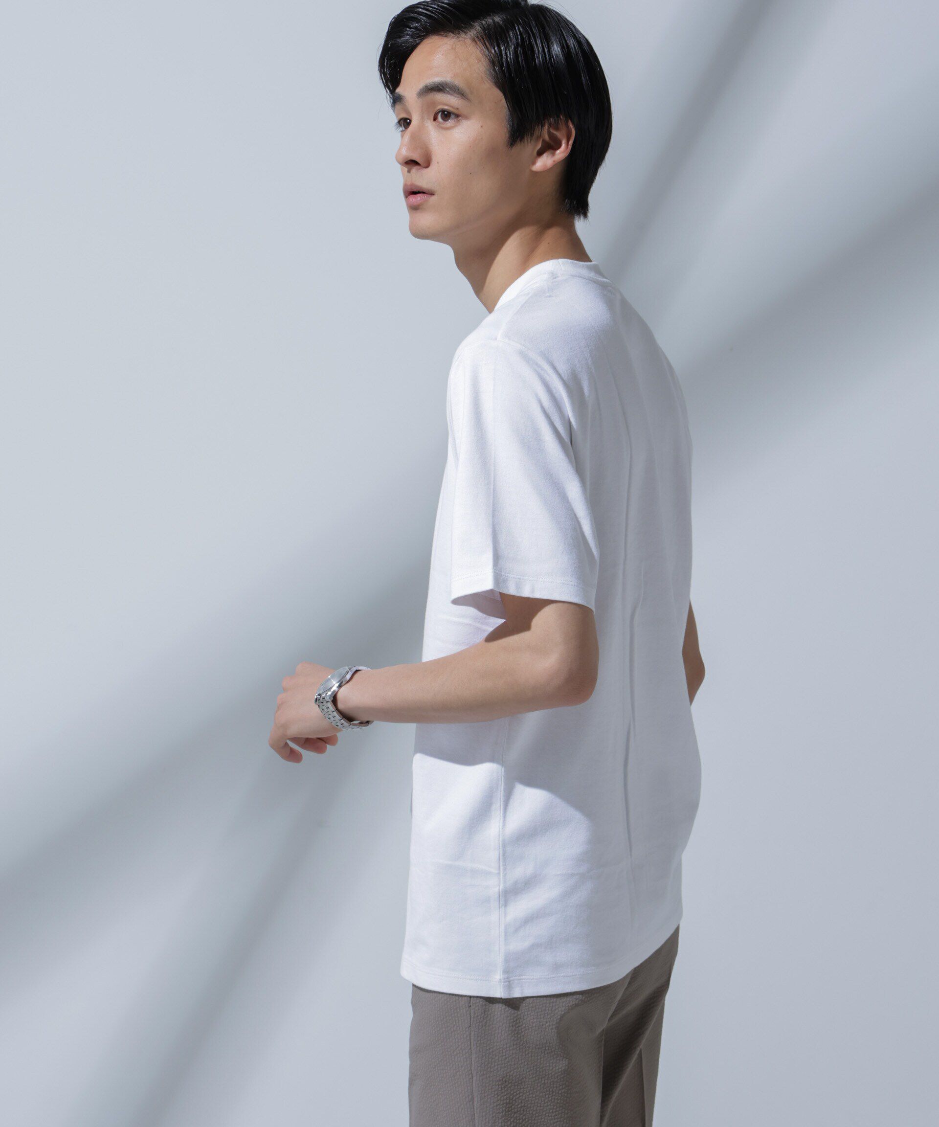 nano･universe「Anti Soaked(R)汗染み防止 クルーネックTシャツ」|Tシャツ・カットソー|