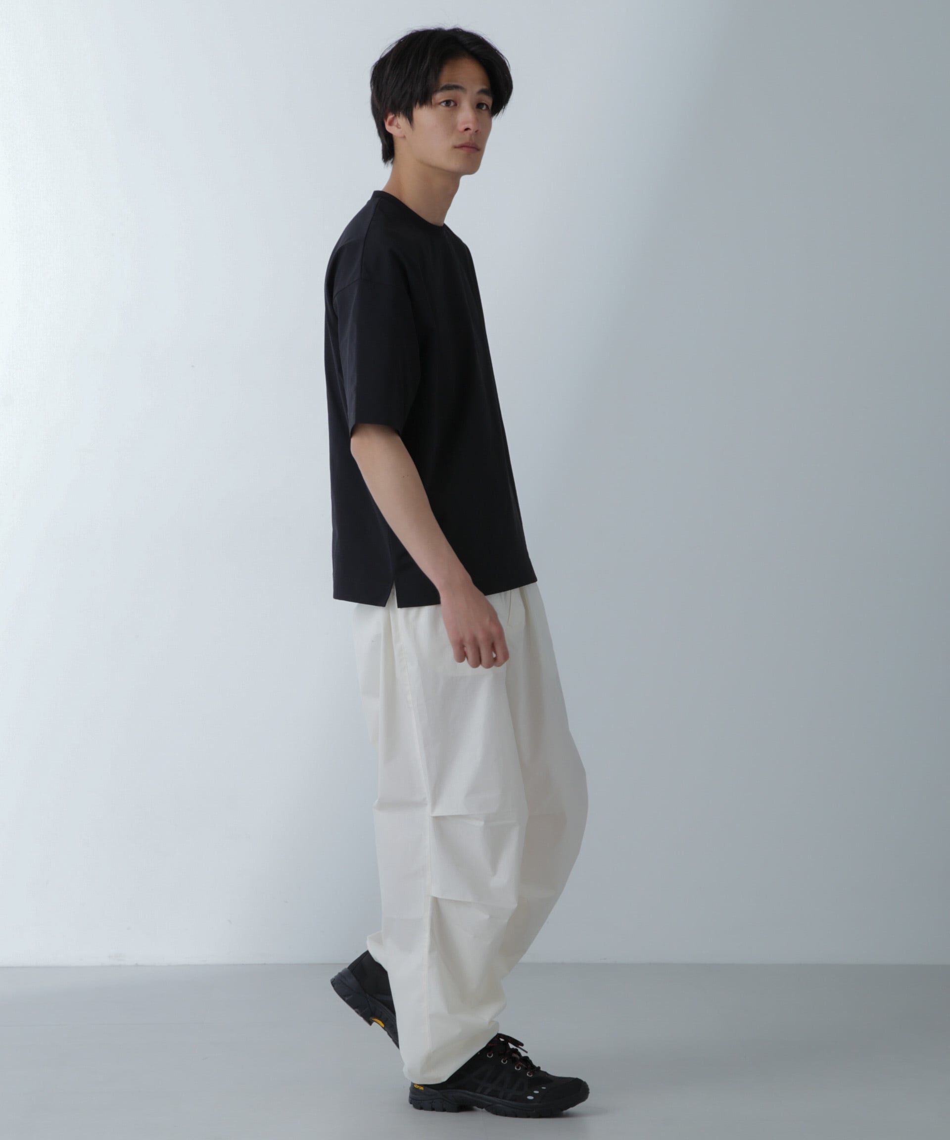 nano･universe「ドライジャージー ワイドTシャツ 半袖(セットアップ可)」|Tシャツ・カットソー|