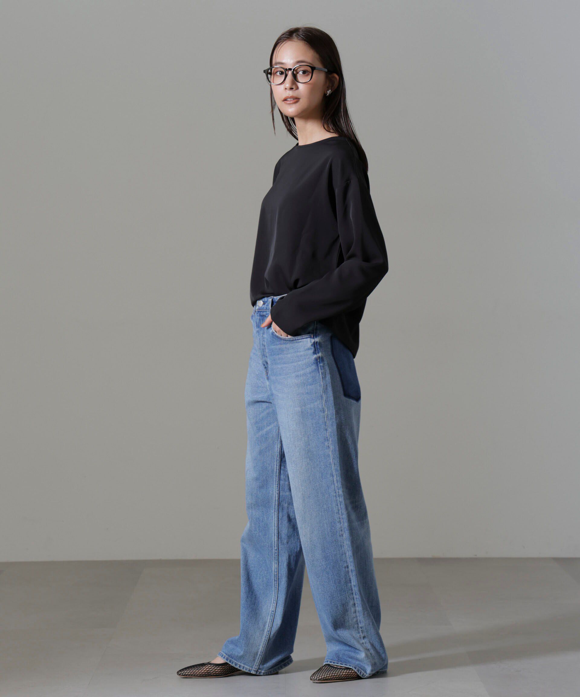 nano･universe「バックVネックプルオーバーブラウス(セットアップ可)」|シャツ・ブラウス|