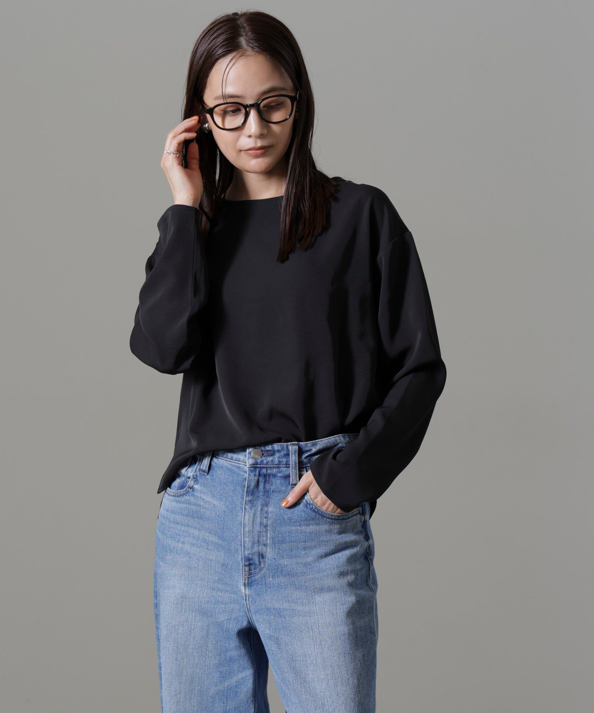 nano･universe「バックVネックプルオーバーブラウス(セットアップ可)」|シャツ・ブラウス|