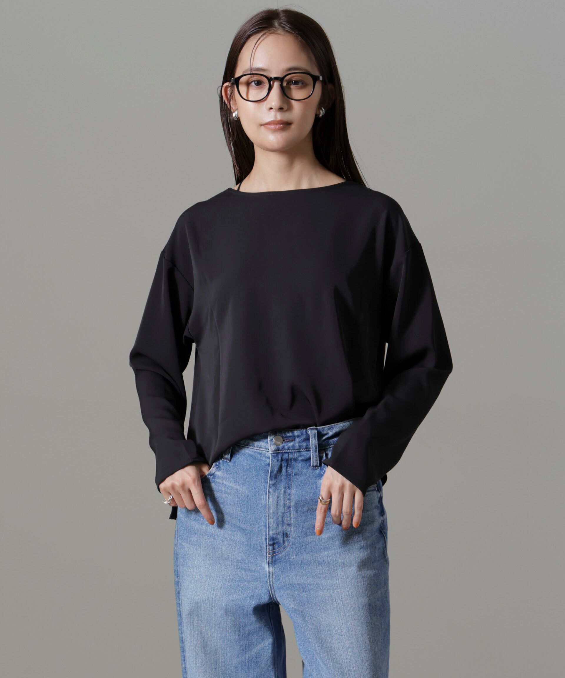 nano･universe「バックVネックプルオーバーブラウス(セットアップ可)」|シャツ・ブラウス|