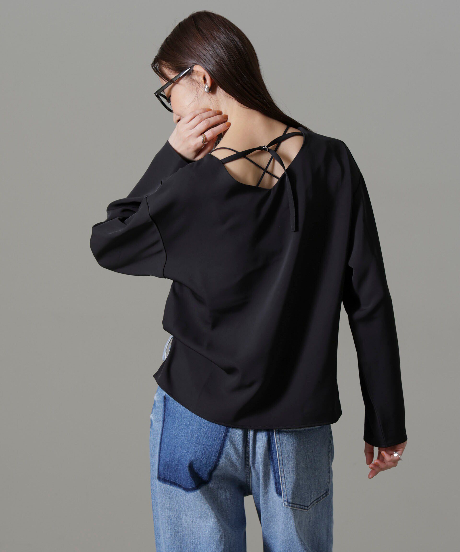 nano･universe「バックVネックプルオーバーブラウス(セットアップ可)」|シャツ・ブラウス|