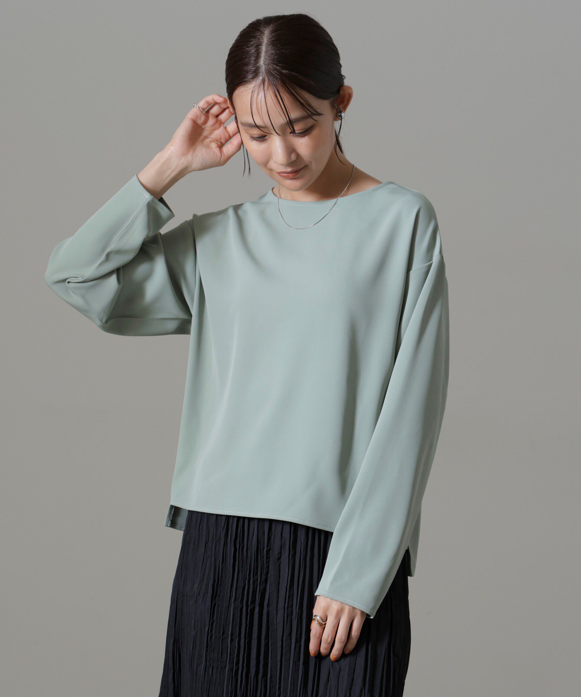 nano･universe「バックVネックプルオーバーブラウス(セットアップ可)」|シャツ・ブラウス|