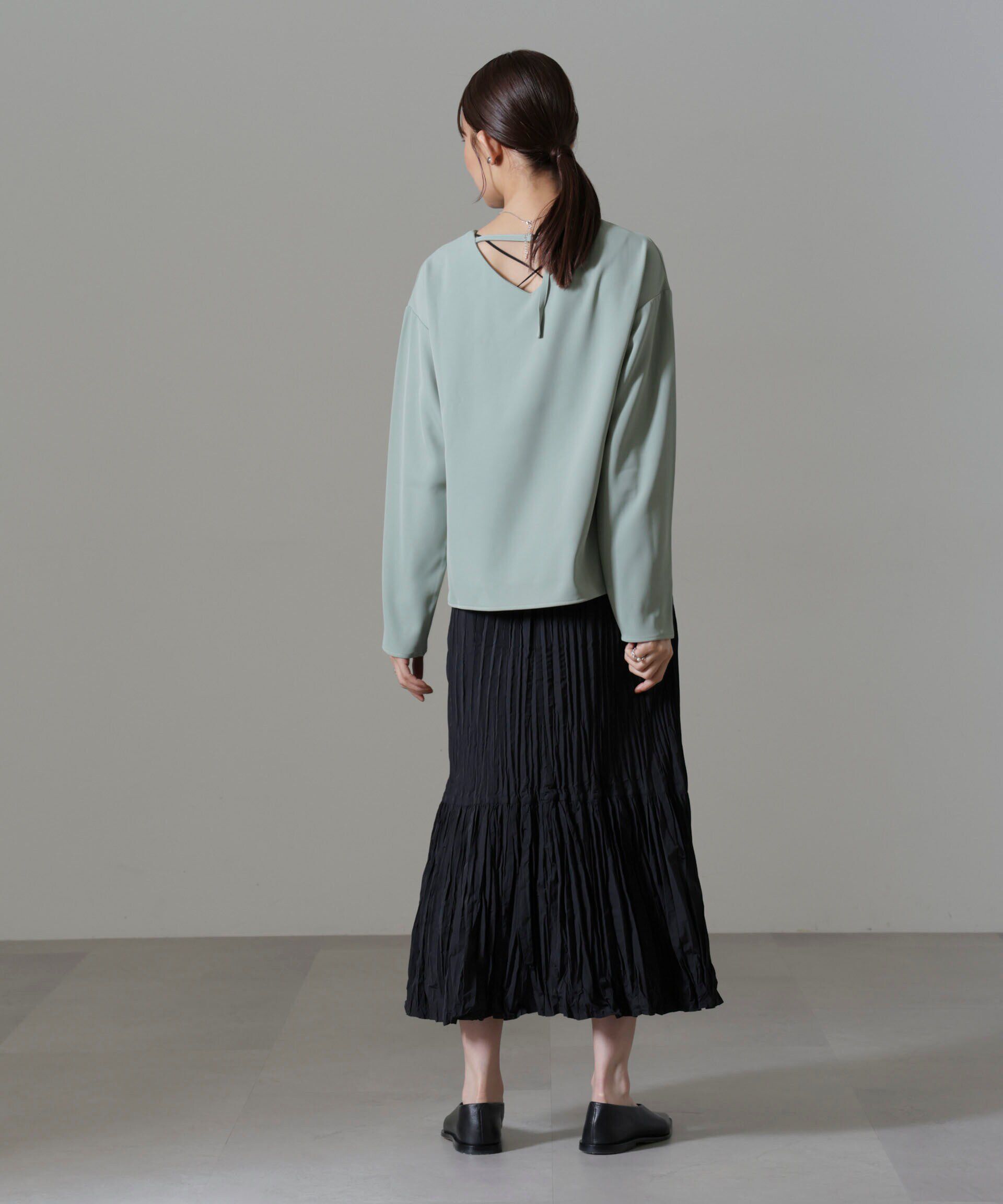 nano･universe「バックVネックプルオーバーブラウス(セットアップ可)」|シャツ・ブラウス|