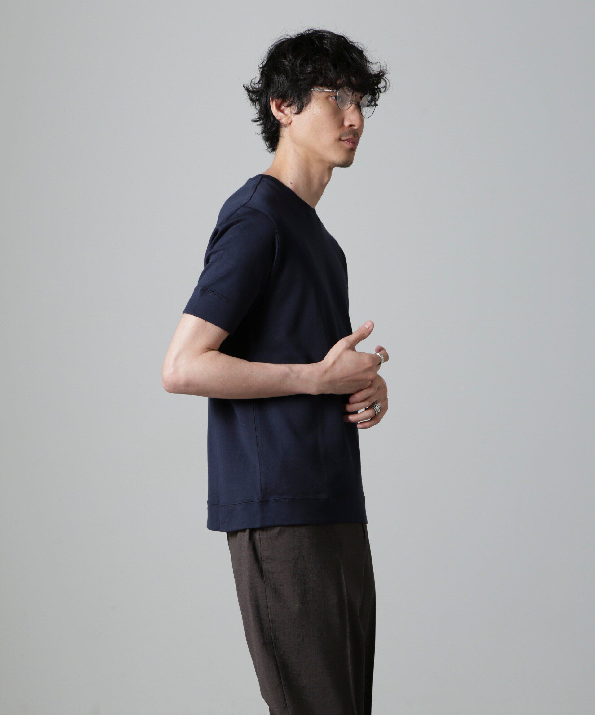 nano･universe「｢FORMAL JERSEY｣クルーネックカットソー半袖」|Tシャツ・カットソー|